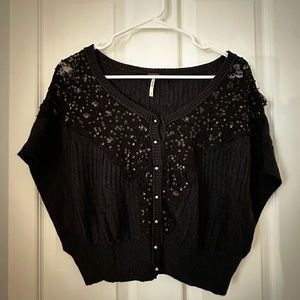 Free people sparkly sweater top✨🖤